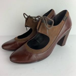 Camper Tie Top Mary Jane Pumps